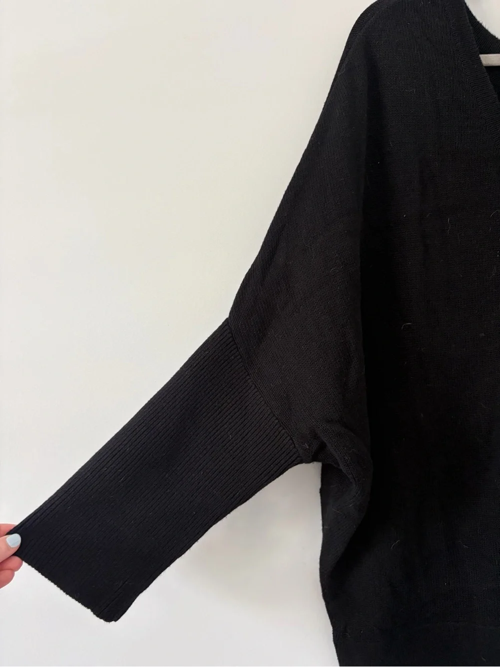 VETTA Black Oversized Button Down 2 Way Casual Knit Casual Cardigan Sweater M
